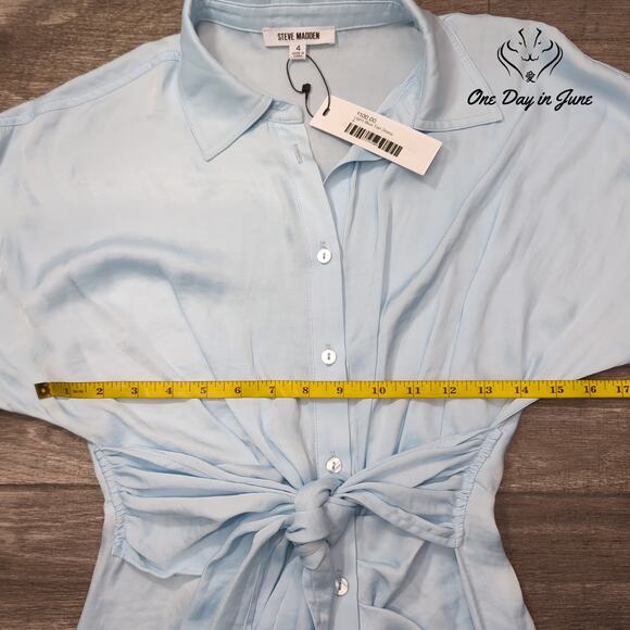 Steve Madden Short Sleeve Button Front Tori Dress Size 4 - Picture 5 of 7